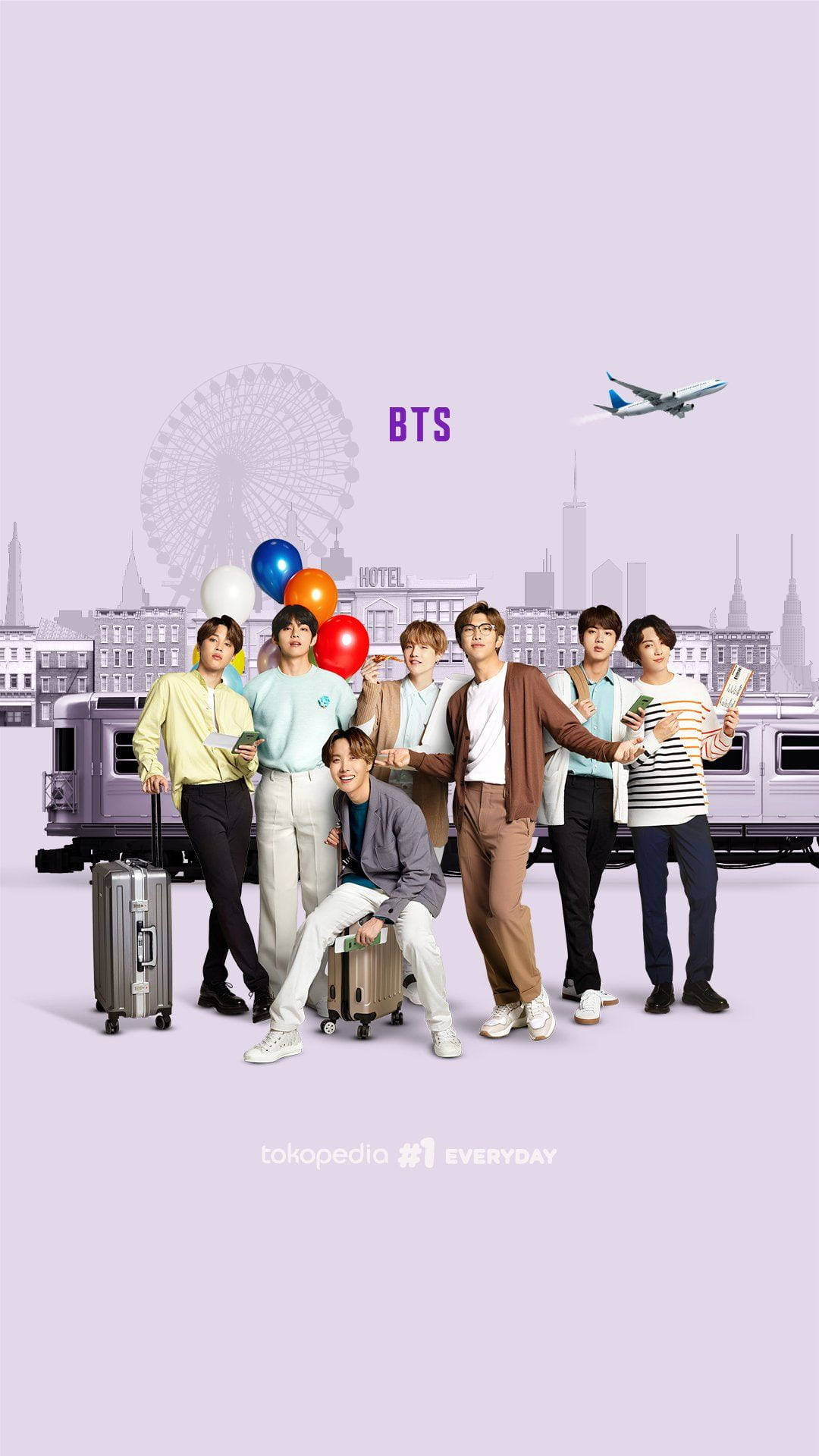 Purple Lockscreen Bts Travel Background