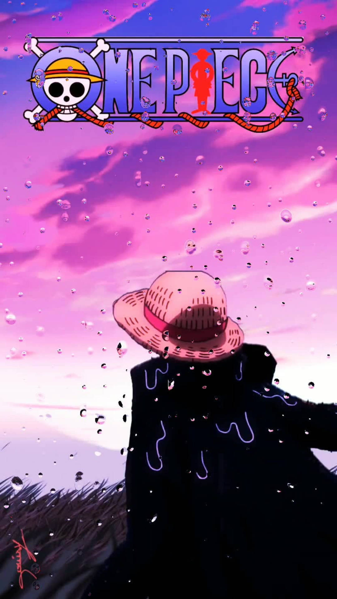 Purple Luffy Aesthetic Background