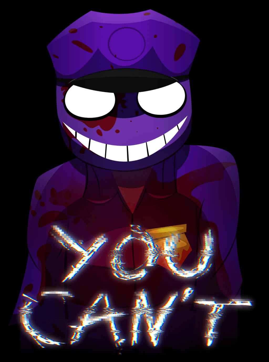 Purple Man As Night Guard Fnaf Background