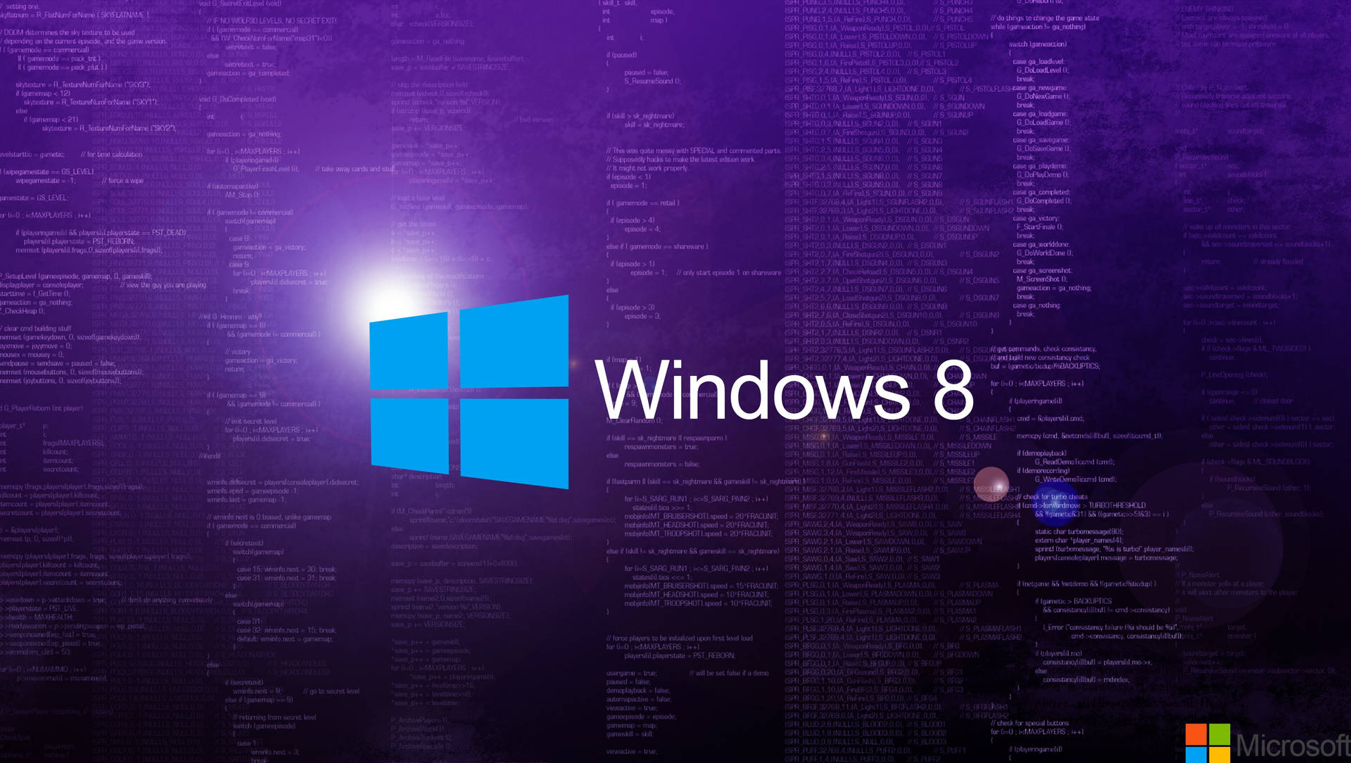 Purple Matrix Windows 8 Background