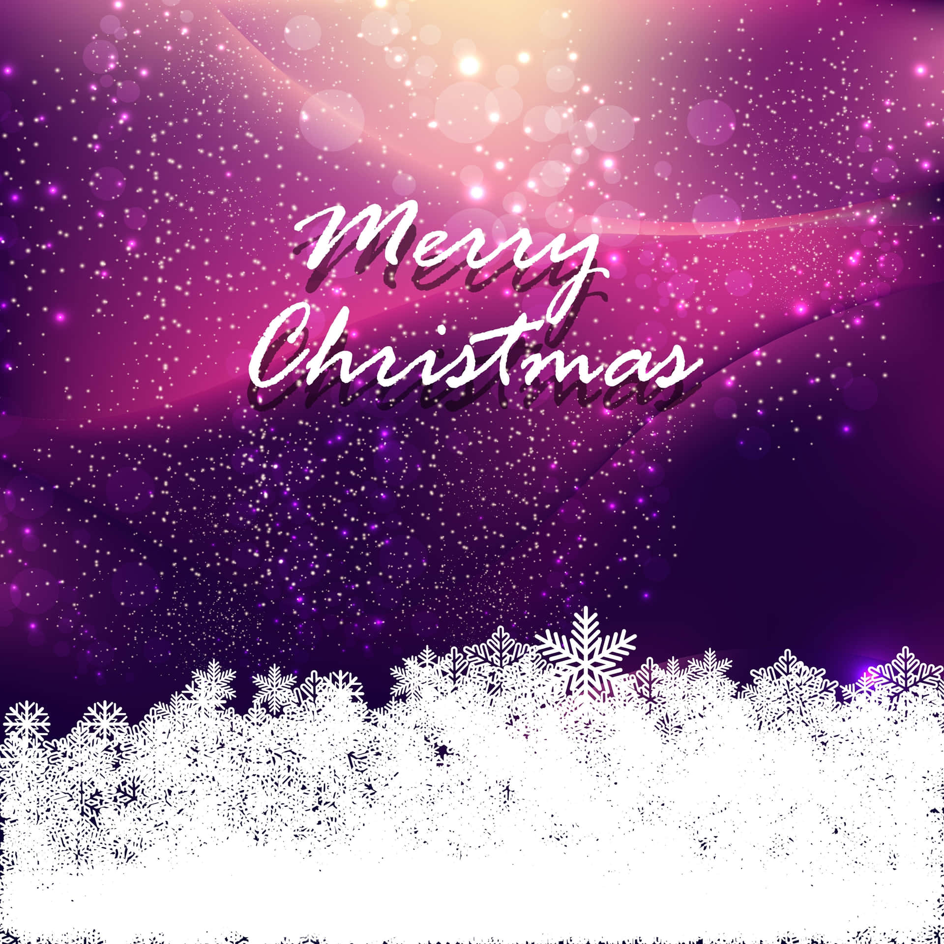 Purple Merry Christmas Background