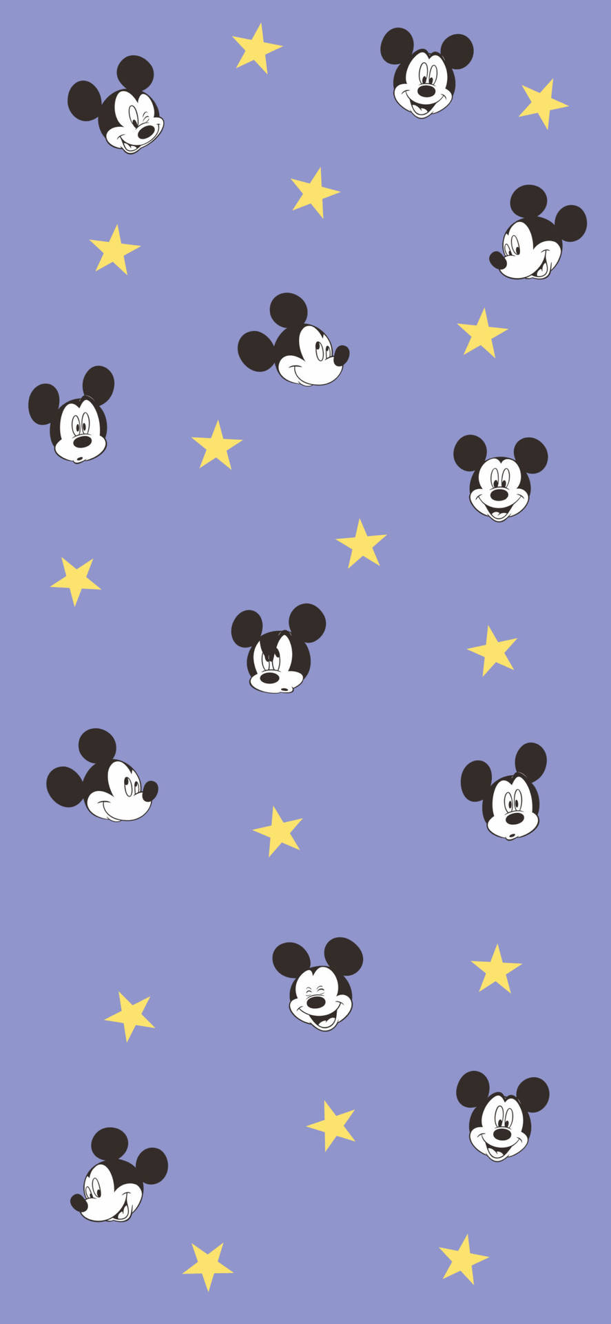 Purple Mickey Mouse Disney Pattern Background