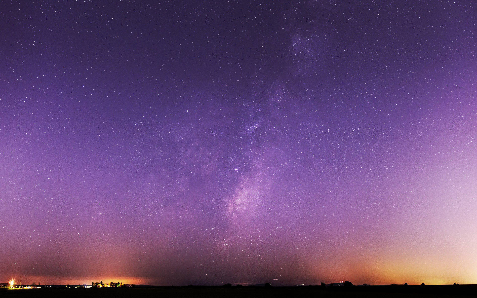 Purple Milky Way On The Night Sky Background