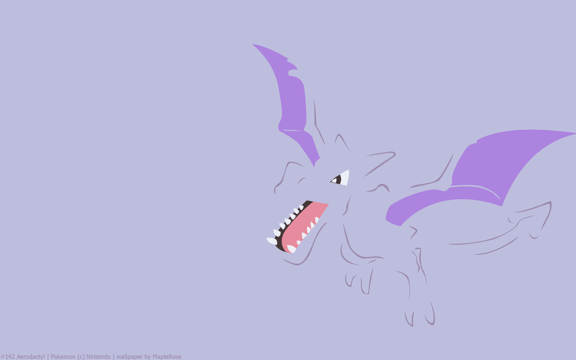 Purple Minimalist Aerodactyl Background