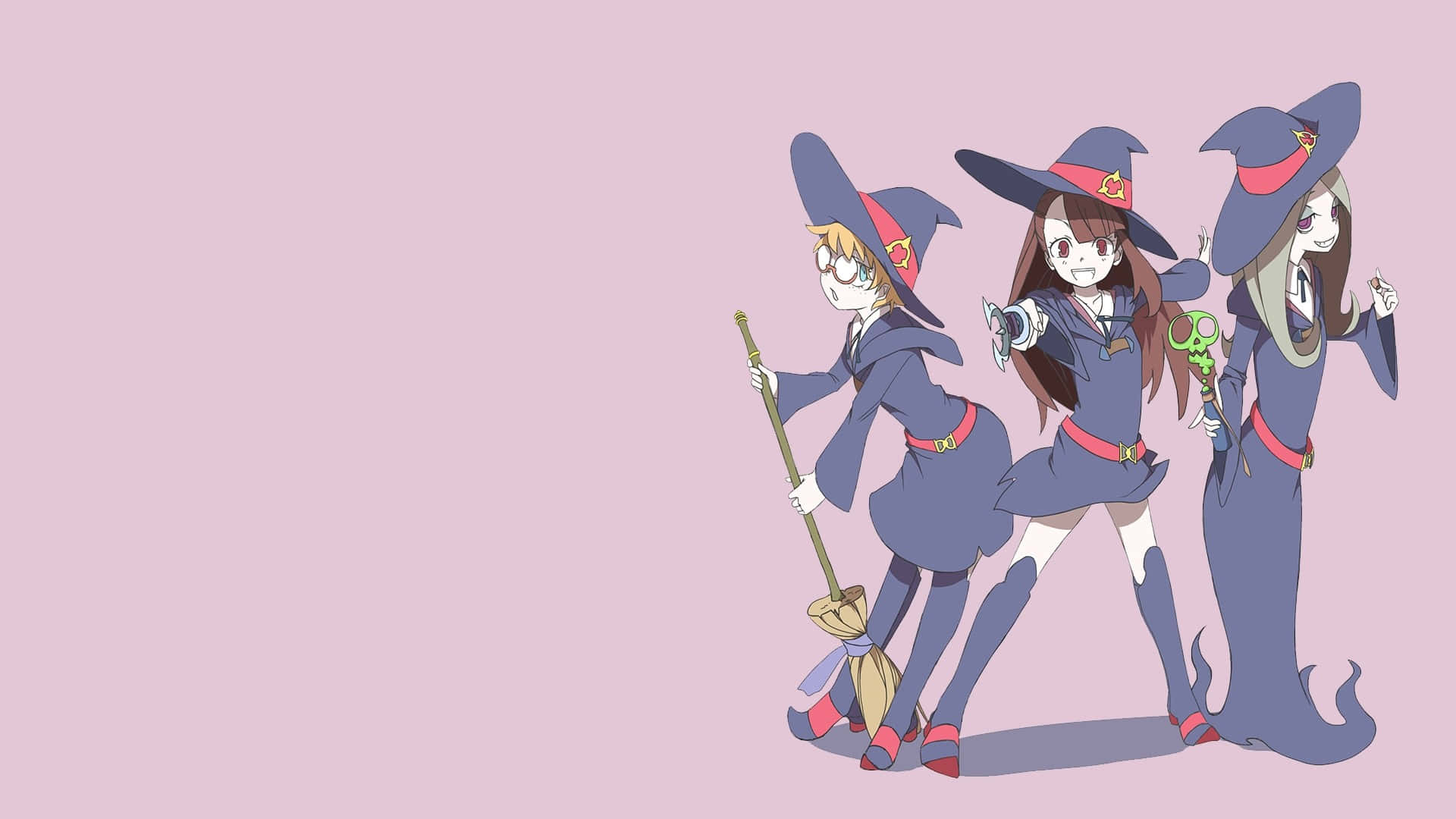 Purple Minimalist Aesthetic Little Witch Academia Background