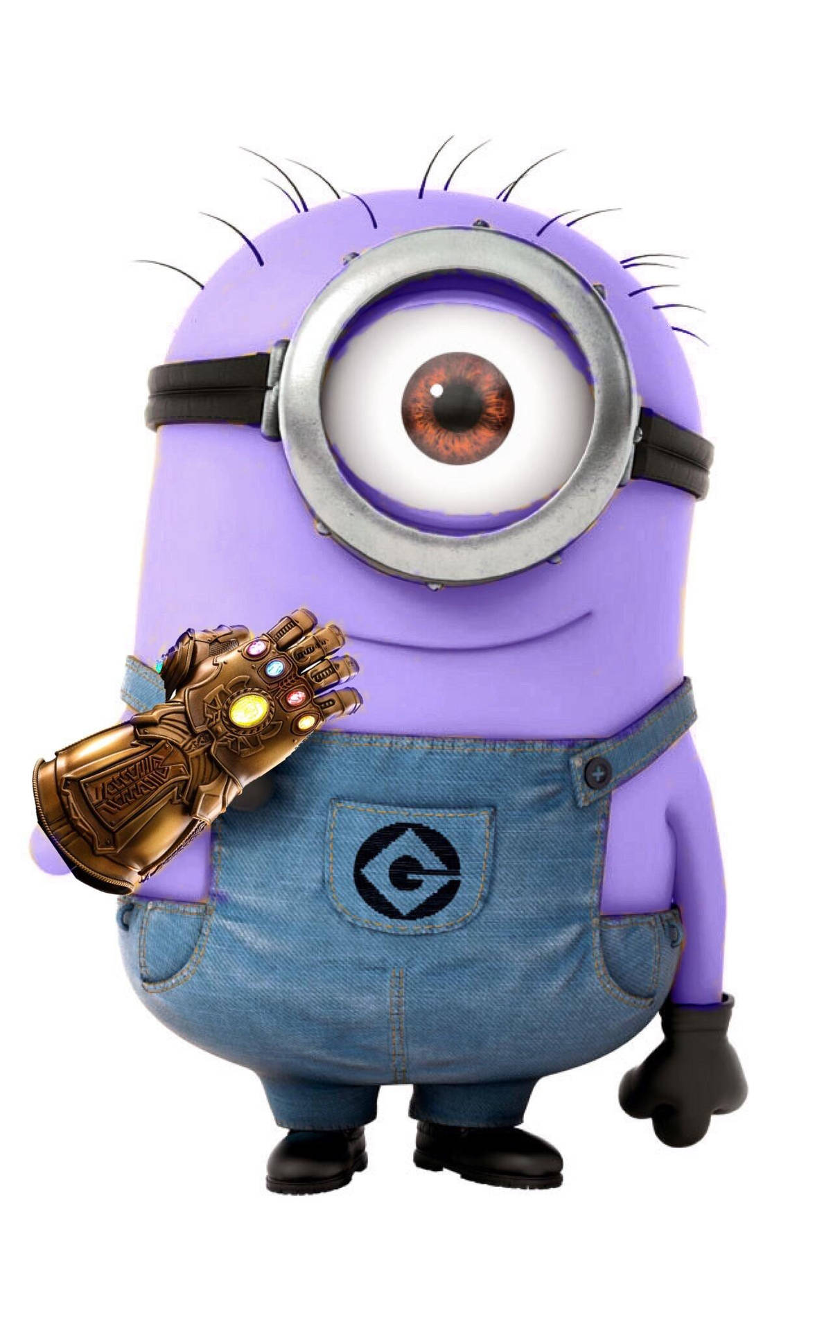 Purple Minion With Infinity Gauntlet