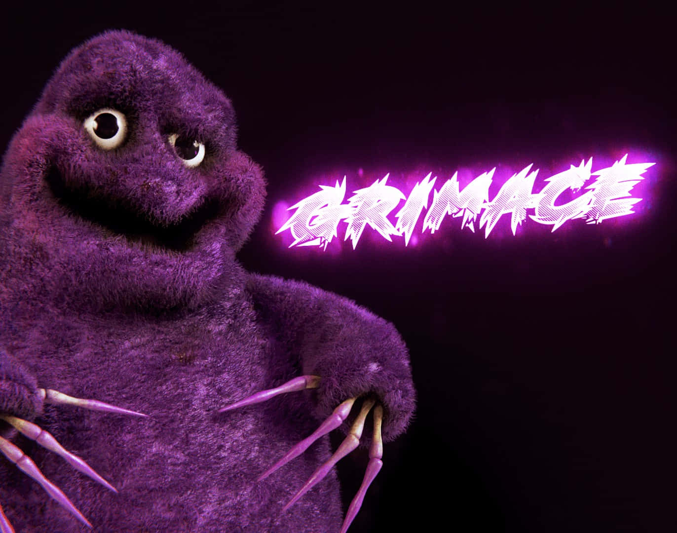 Purple Monster Grimace Illustration