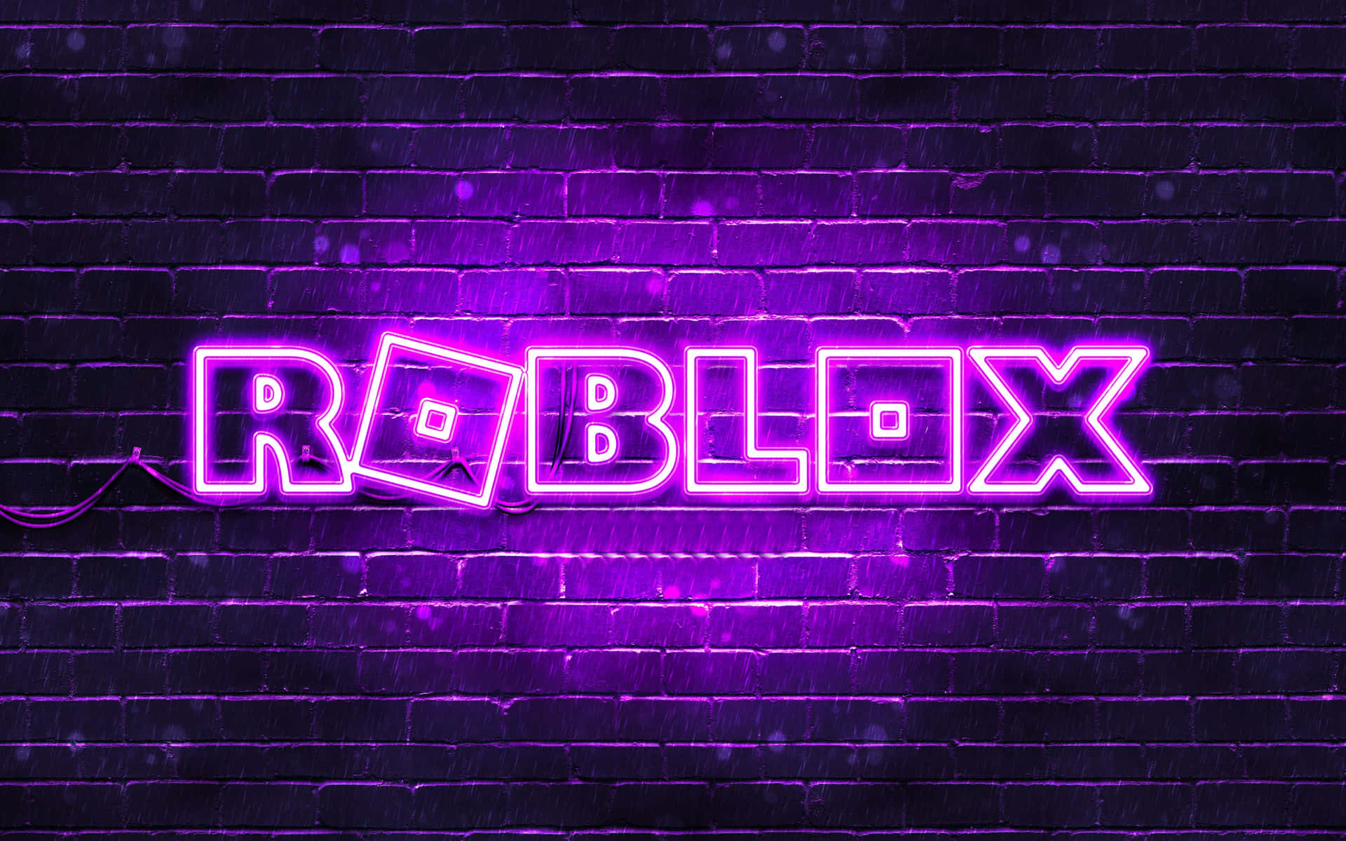 Purple Neon Roblox Logo Background
