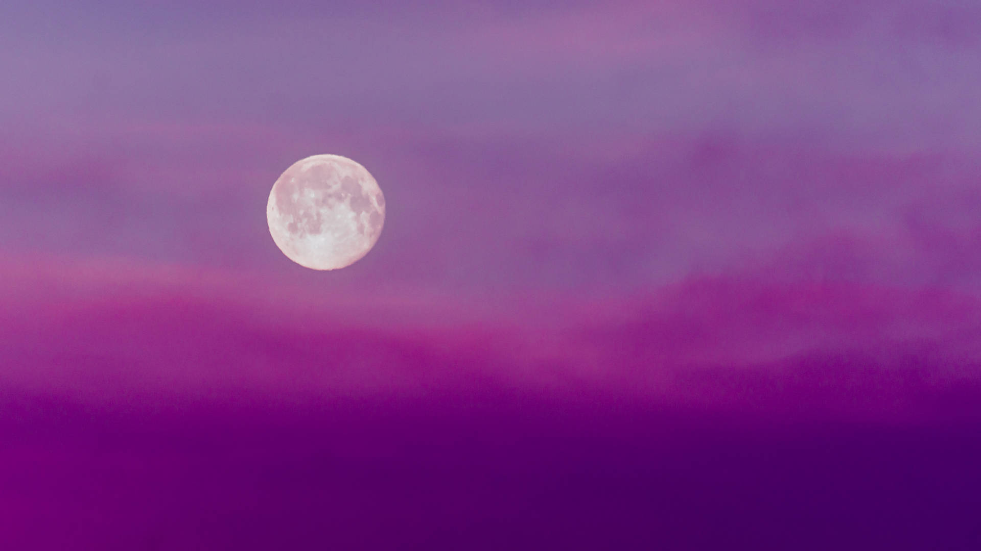 Purple Night Sky With Moon Background