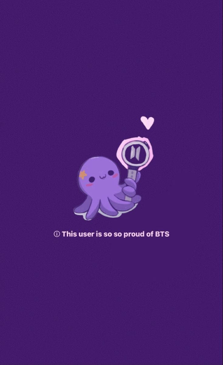 Purple Octopus Bts Army Girl Background