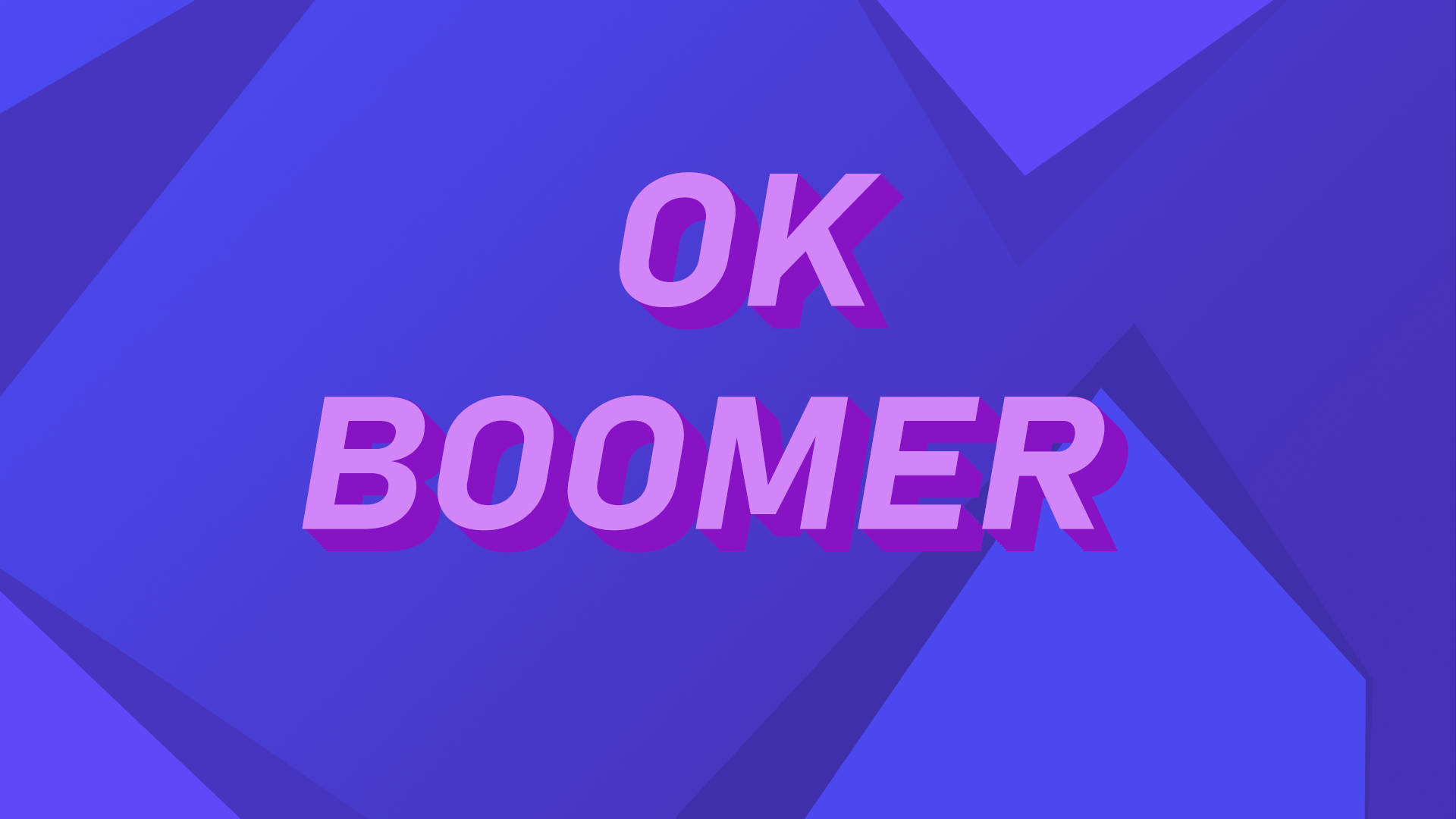 Purple Okay Boomer Background