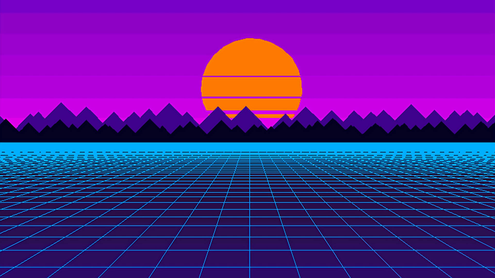 Purple Outrun Game Art Background