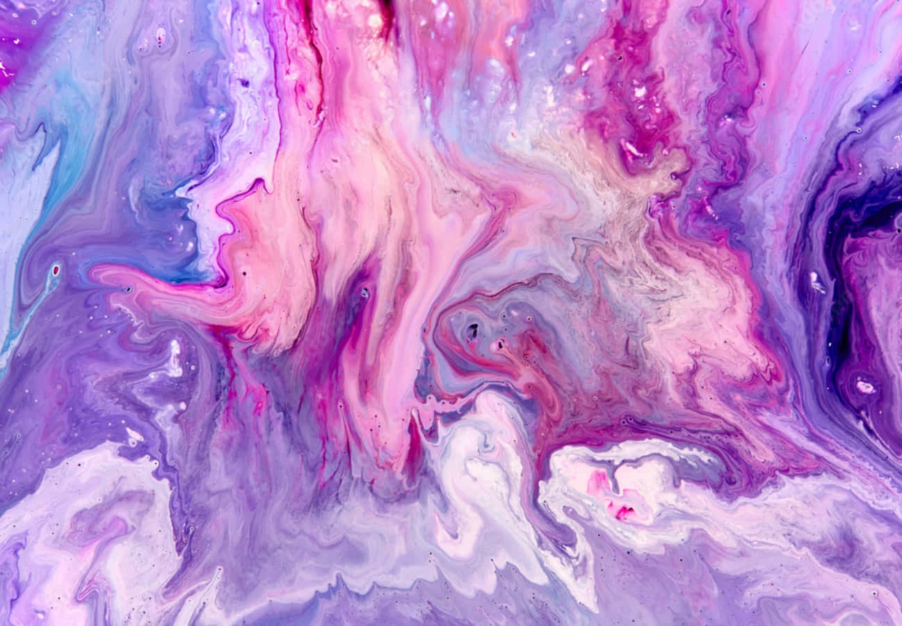 Purple Paint Marble With Pink And Blue Background