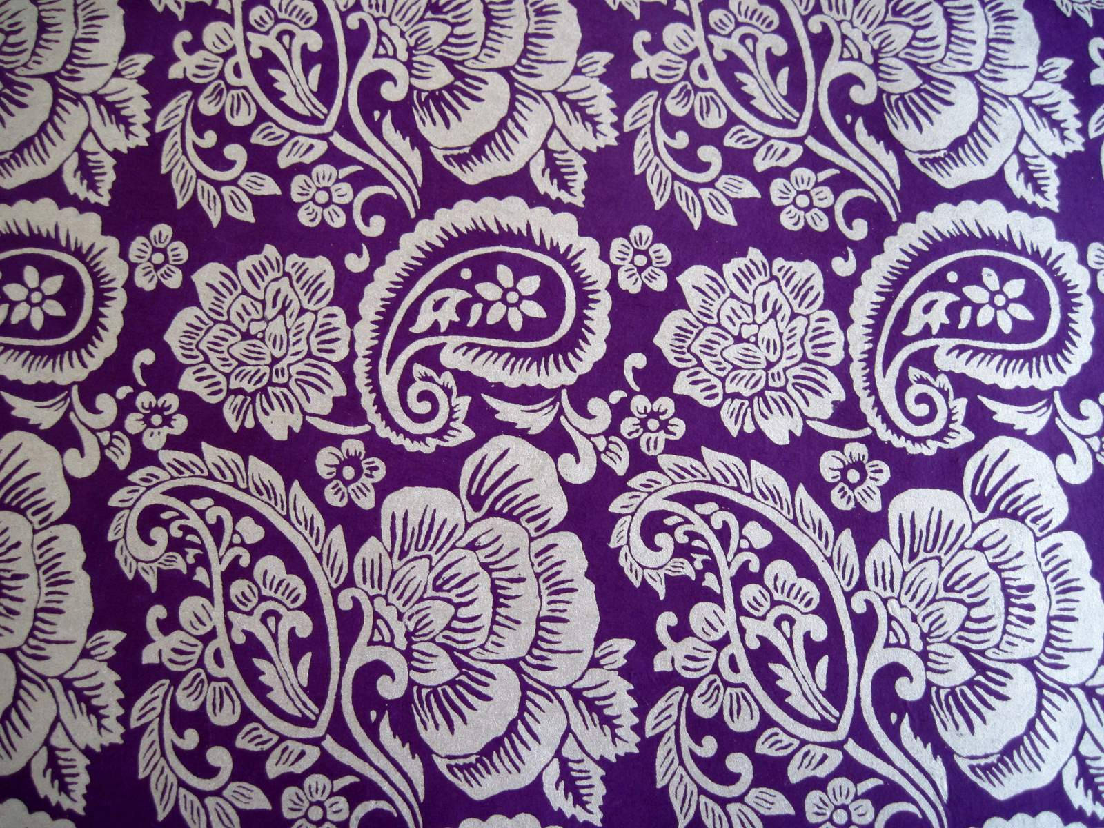 Purple Paisley Print Background