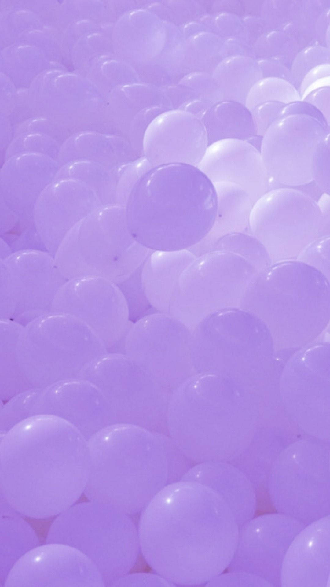 Purple Pastel Aesthetic Balloons Background