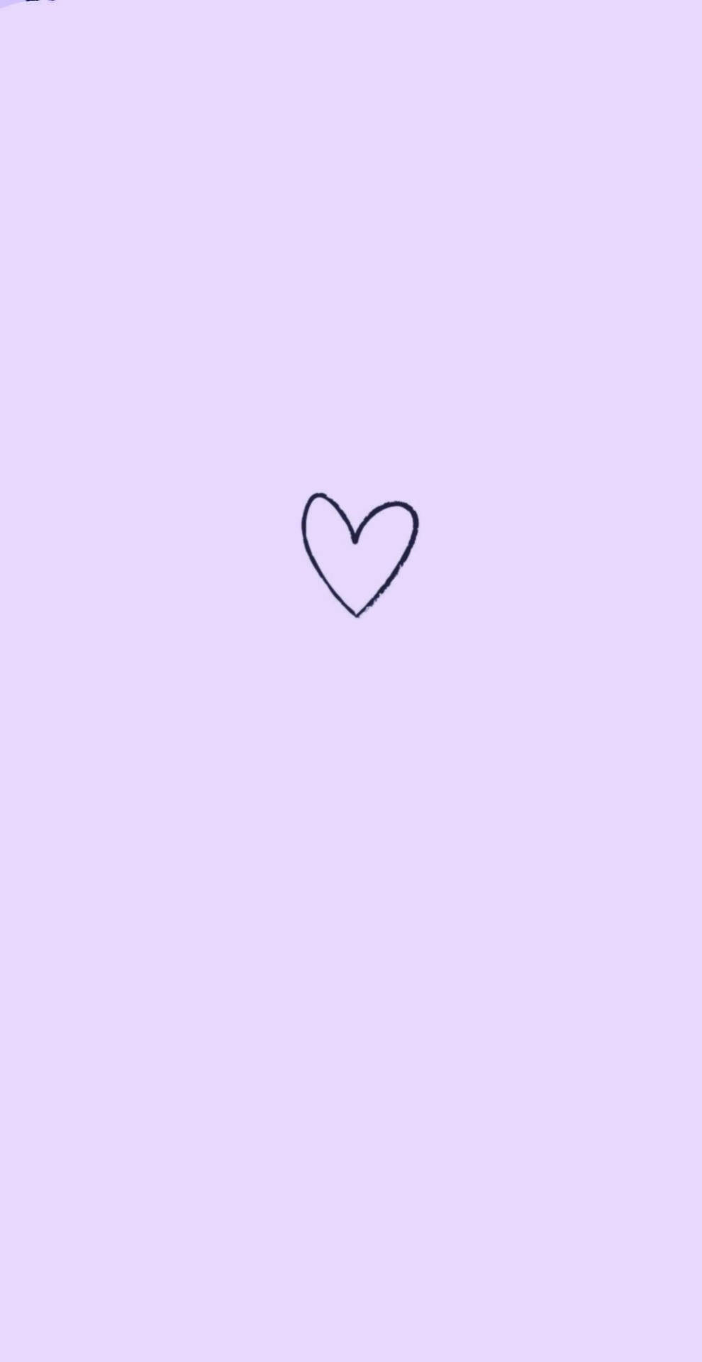 Purple Pastel Aesthetic Black Heart Background