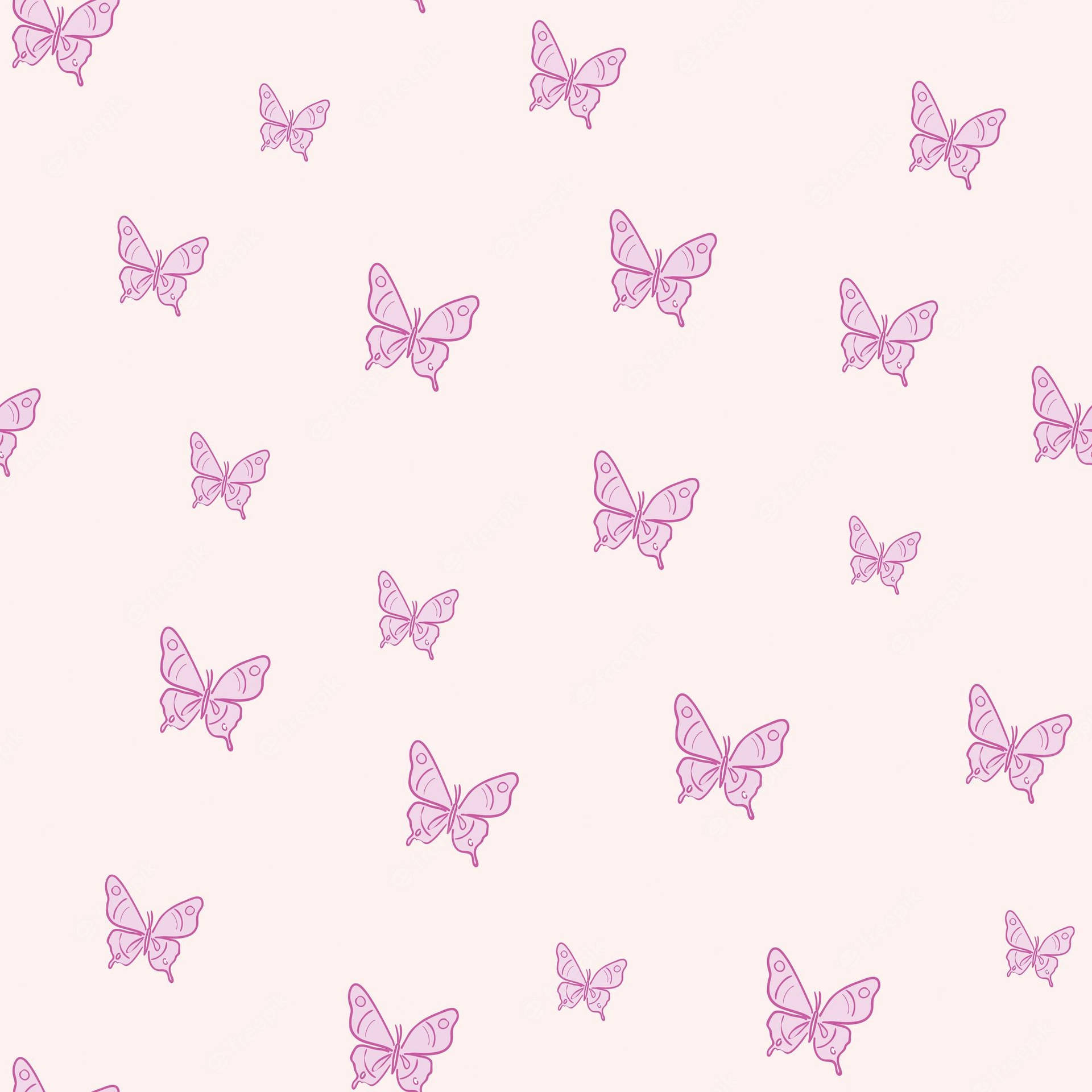 Purple Pastel Butterflies Pattern Design Background