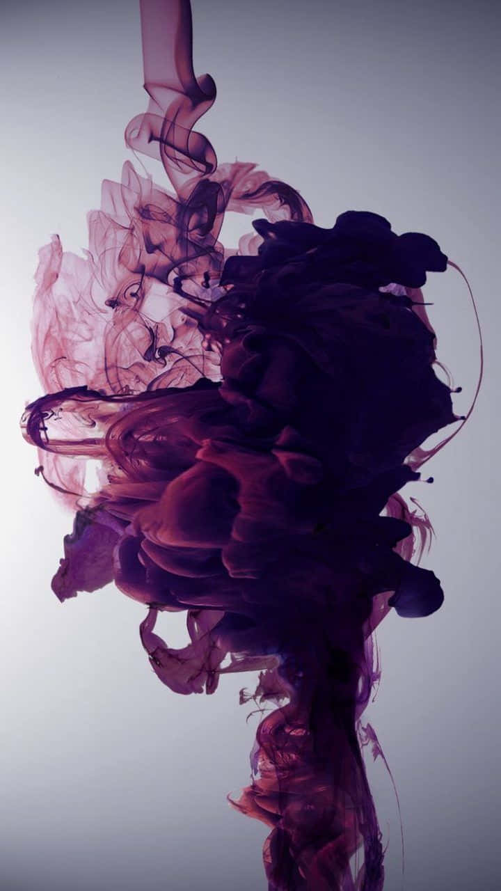 Purple Phone Ink Splash Theme