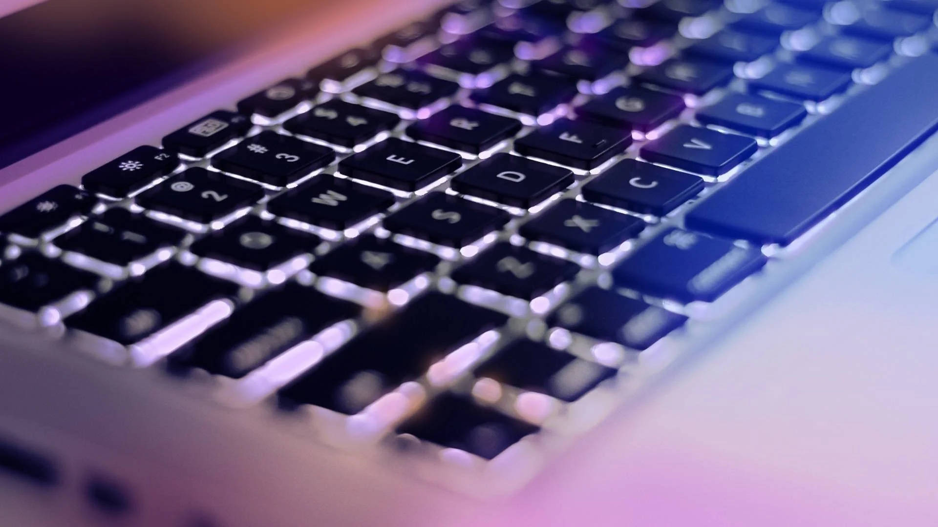 Purple Pink Backlit Keyboard Background