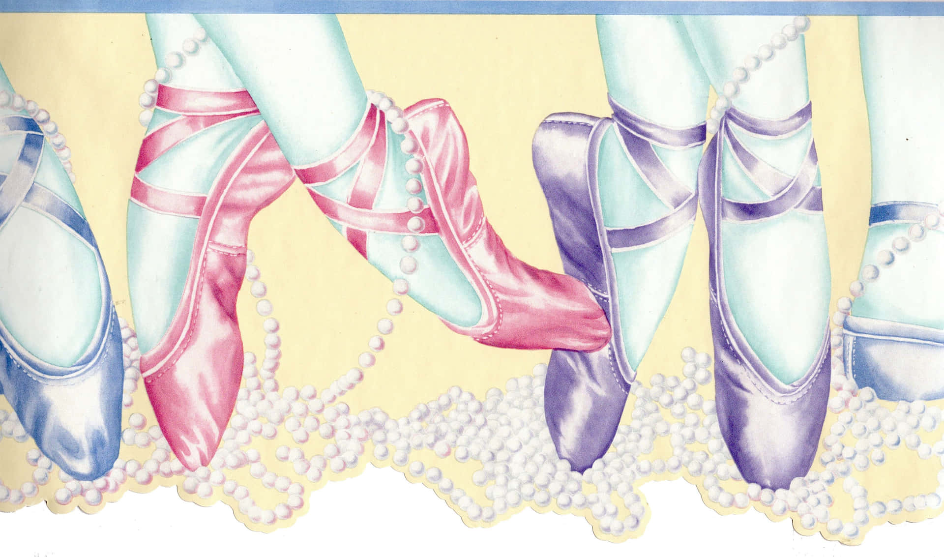 Purple Pink Pointe Shoes Art Background