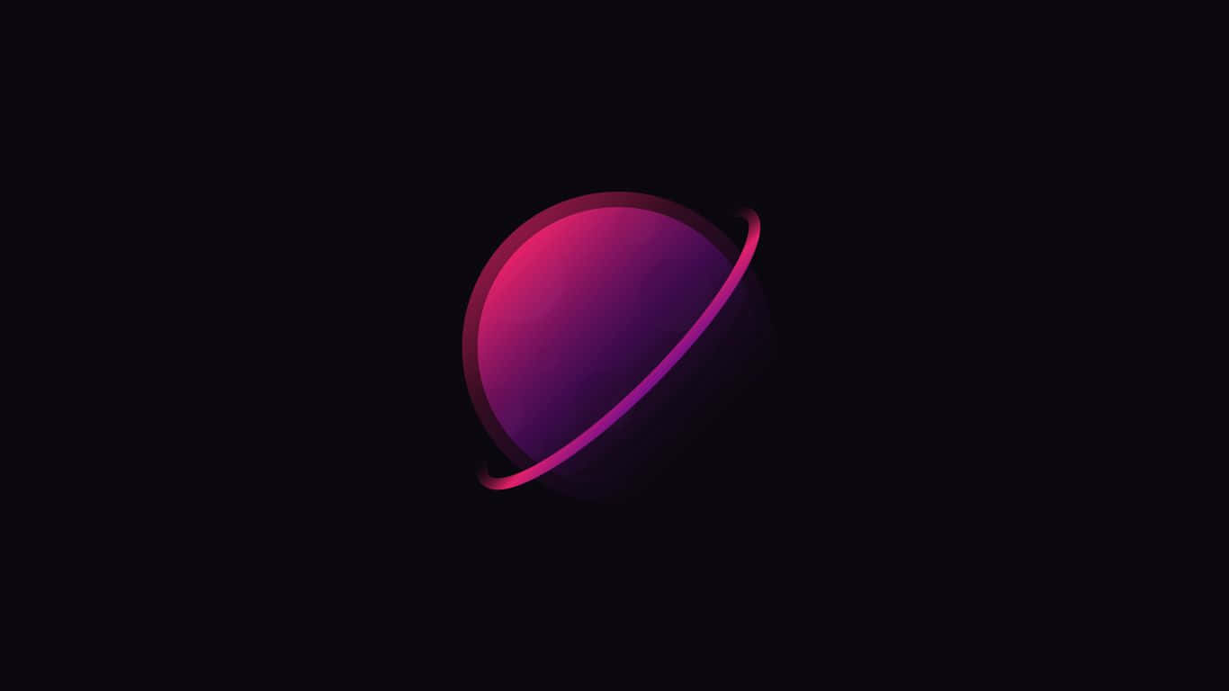 Purple Planet 1366x768 Minimalist Background