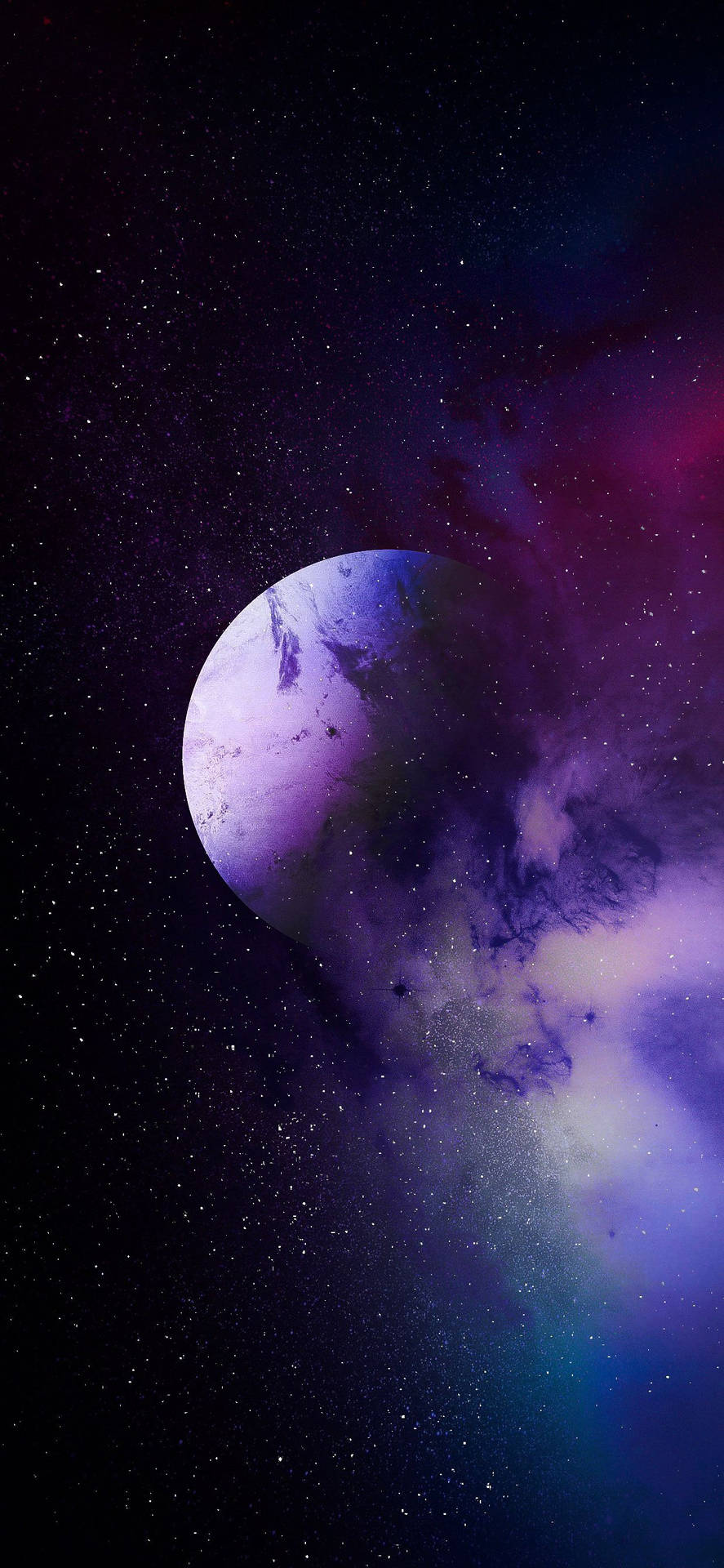 Purple Planet In Space Iphone Background