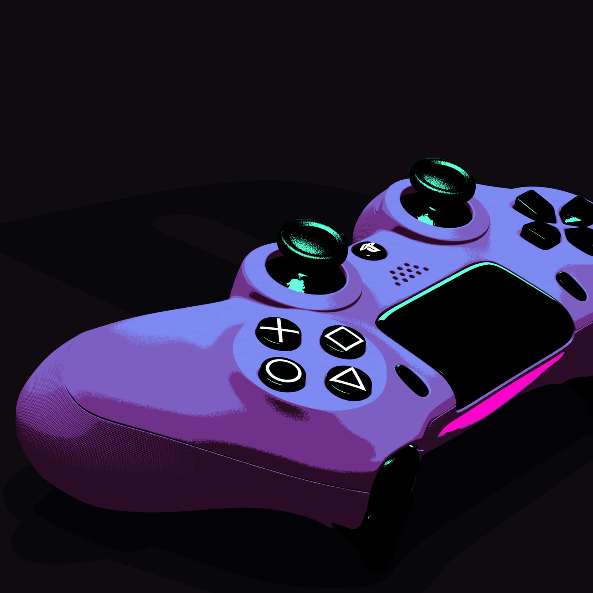 Purple Ps4 Remote Joystick Pop Art