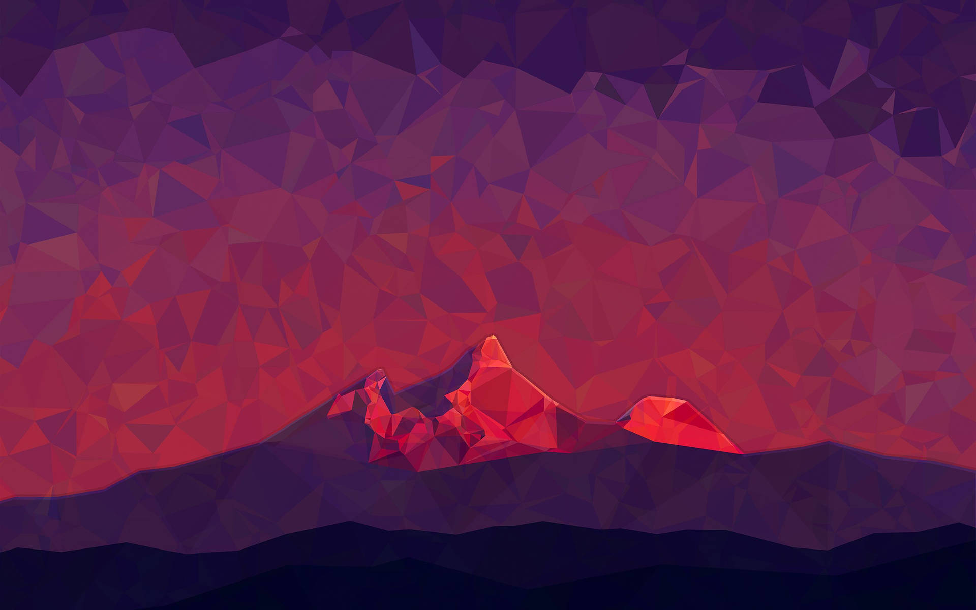Purple Red Mountain Background