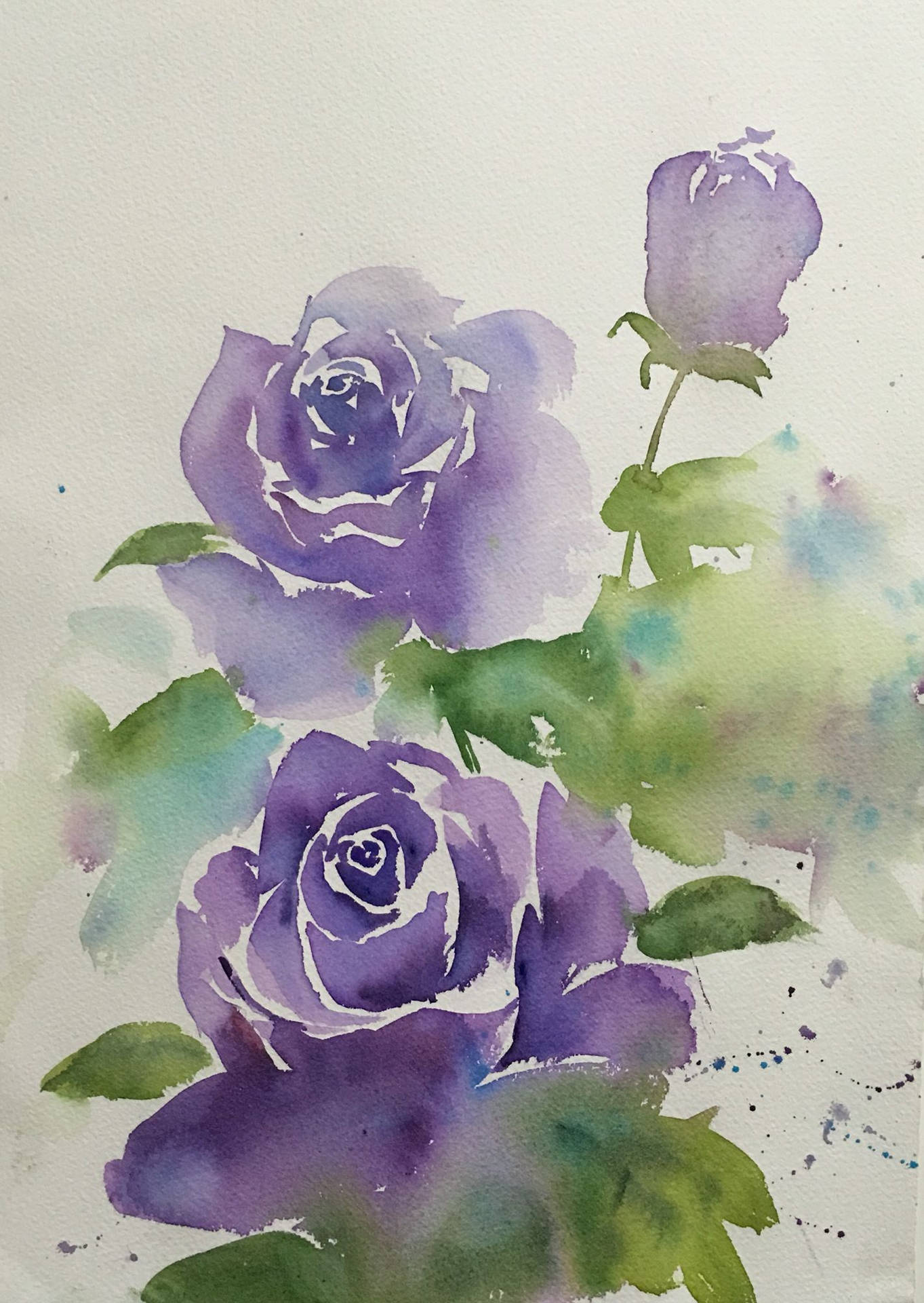 Purple Roses Artwork Painting