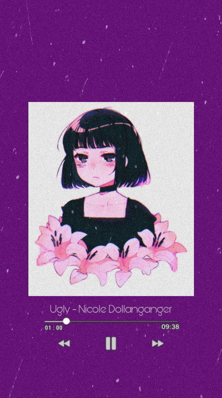 Purple Sad Aesthetic Anime Girl