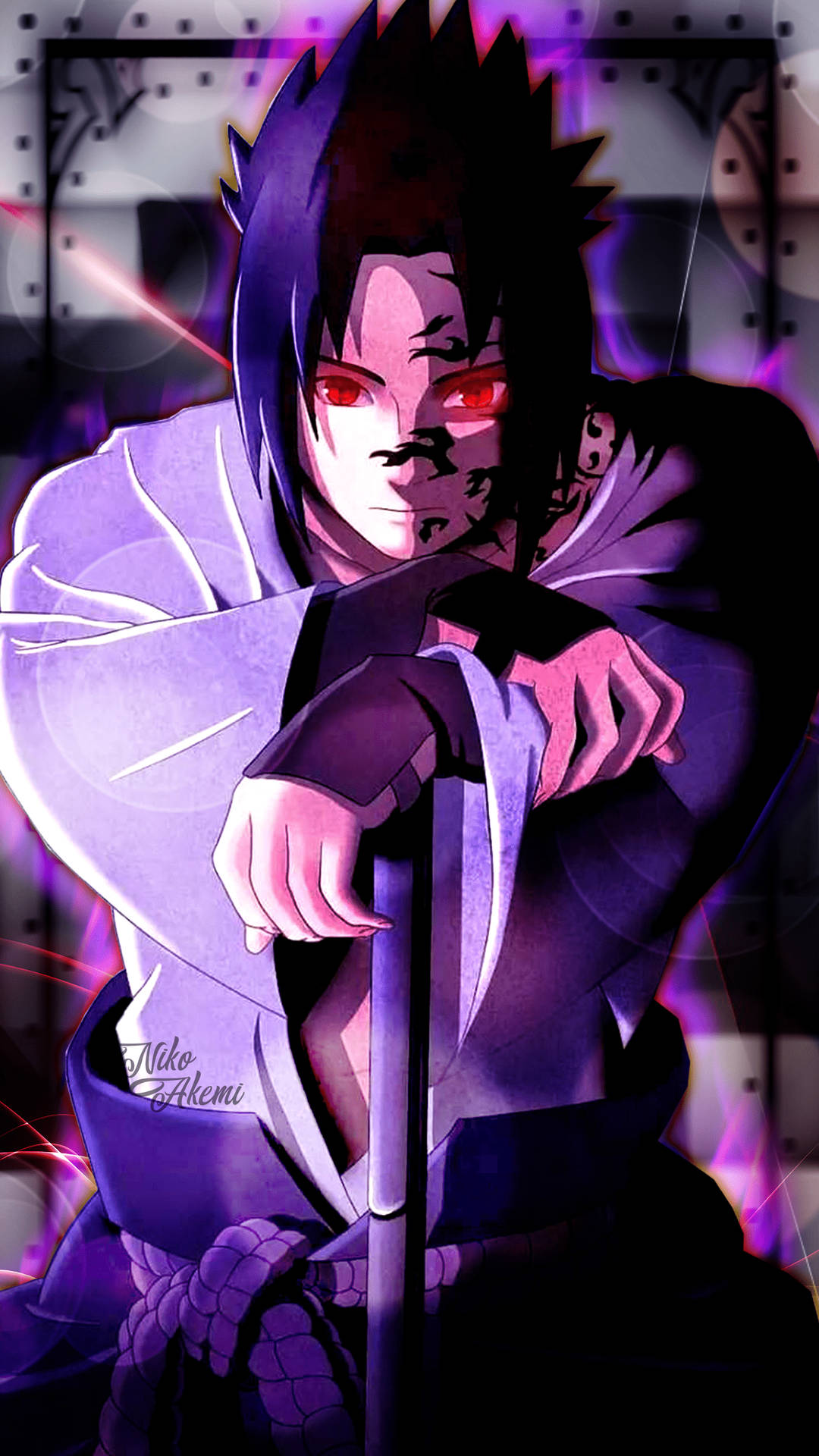 Purple Sasuke Pfp Background