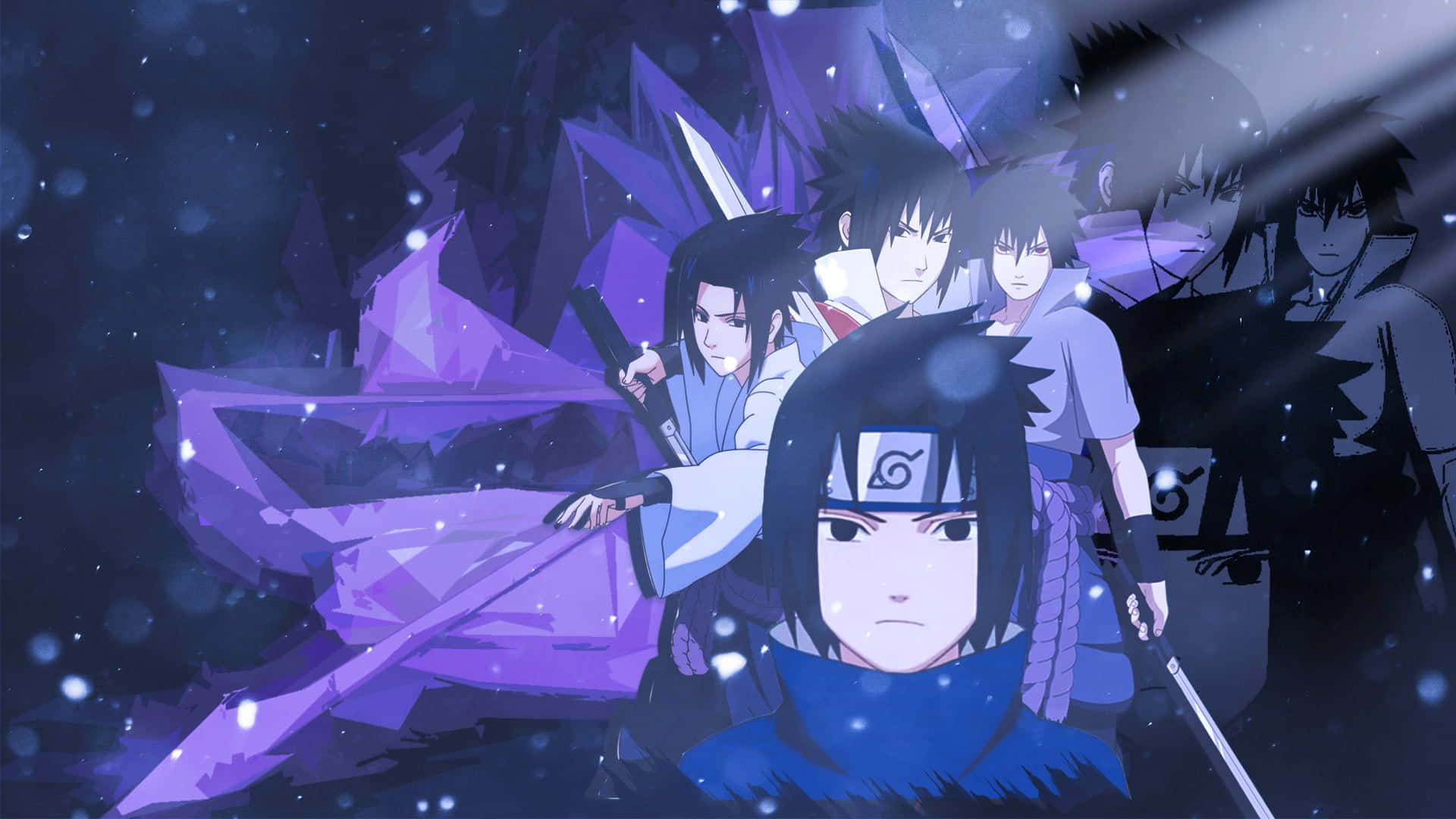 Purple Sasuke Powered By Sage Mode Background