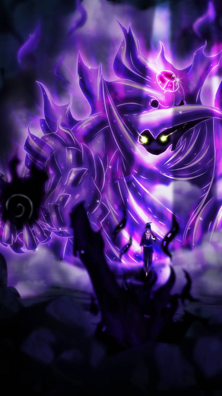 Purple Sasuke Susanoo From Naruto Background