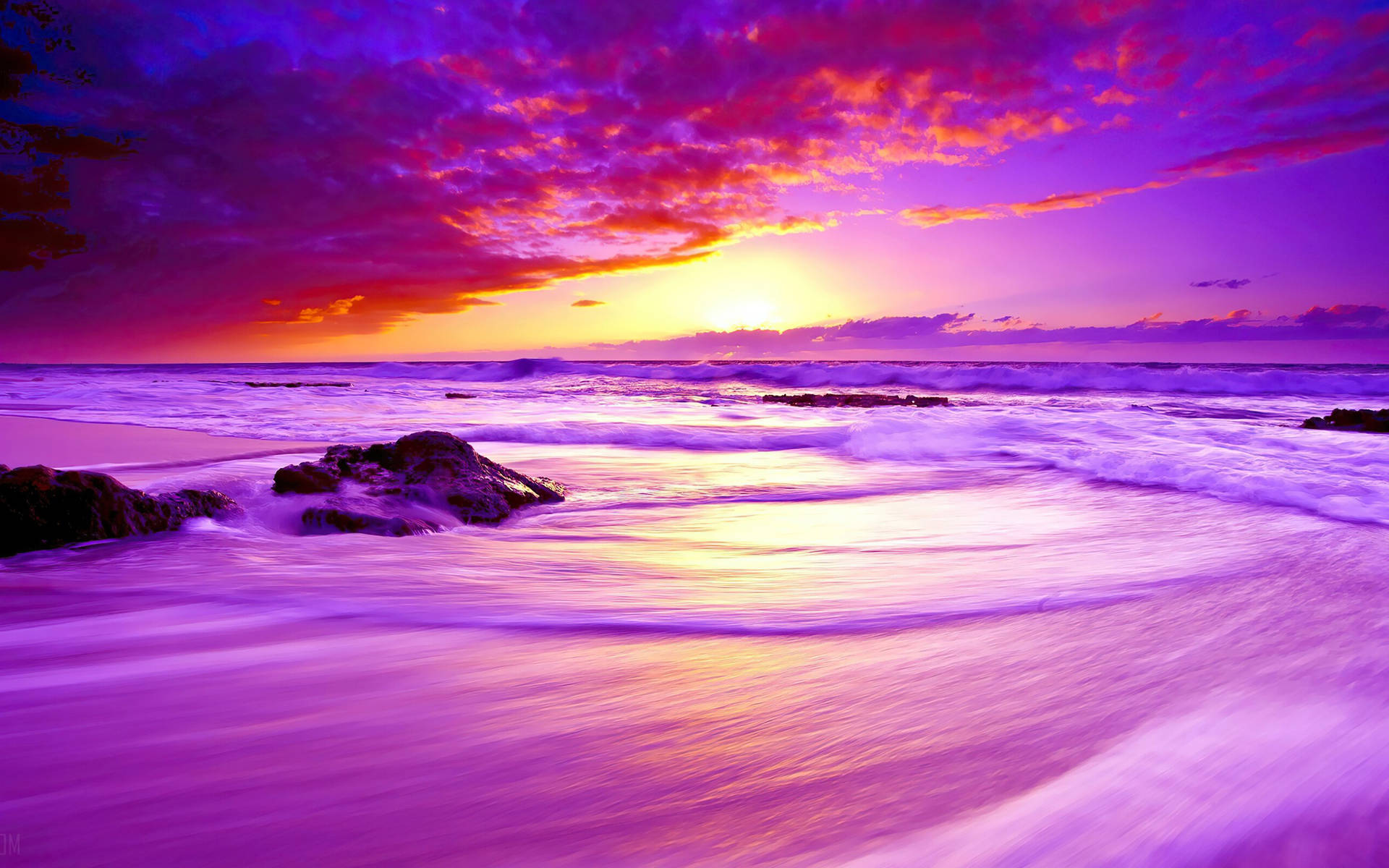 Purple Sea Sunset