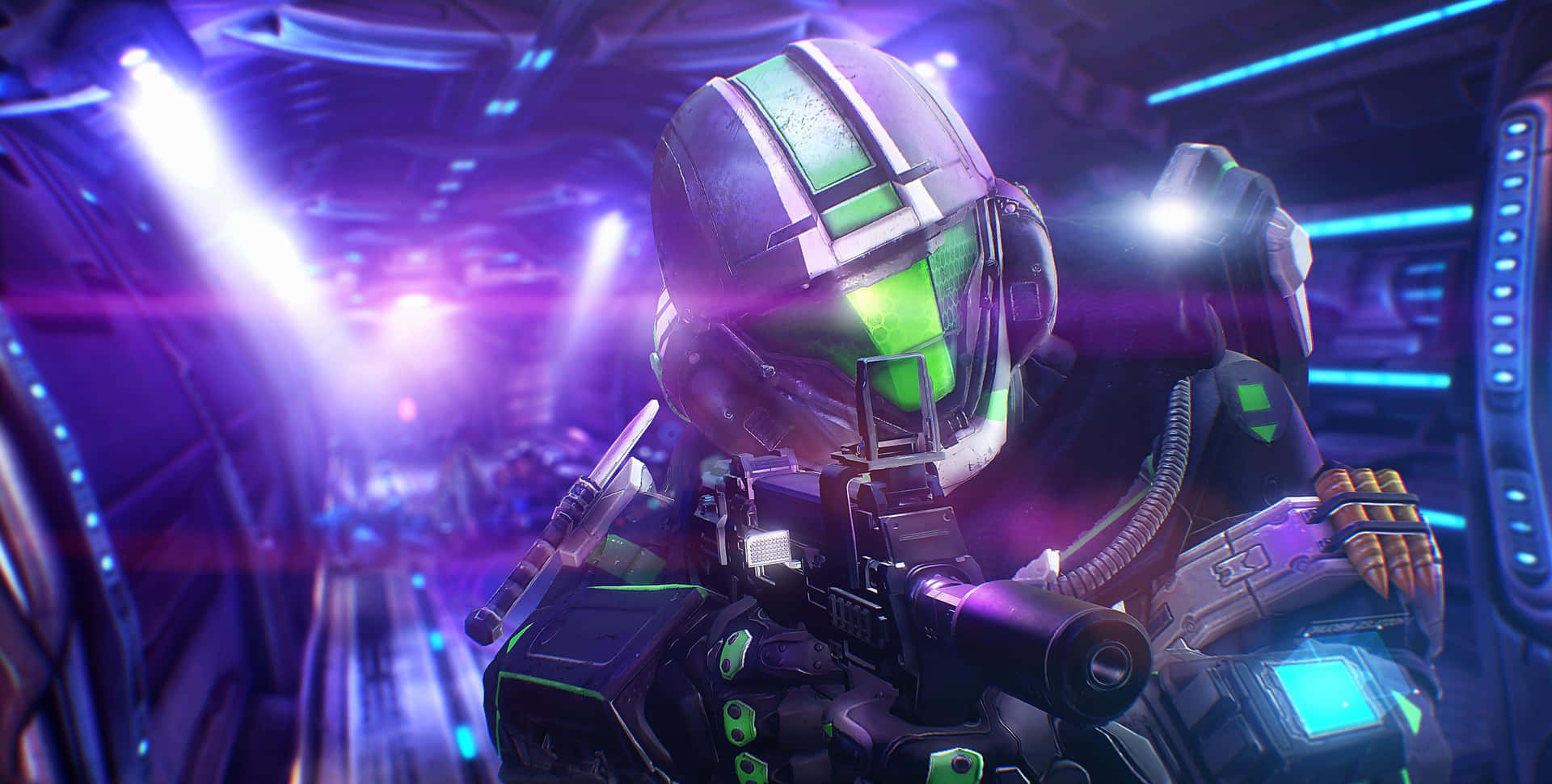 Purple Shock Trooper In Halo Odst 4k Background