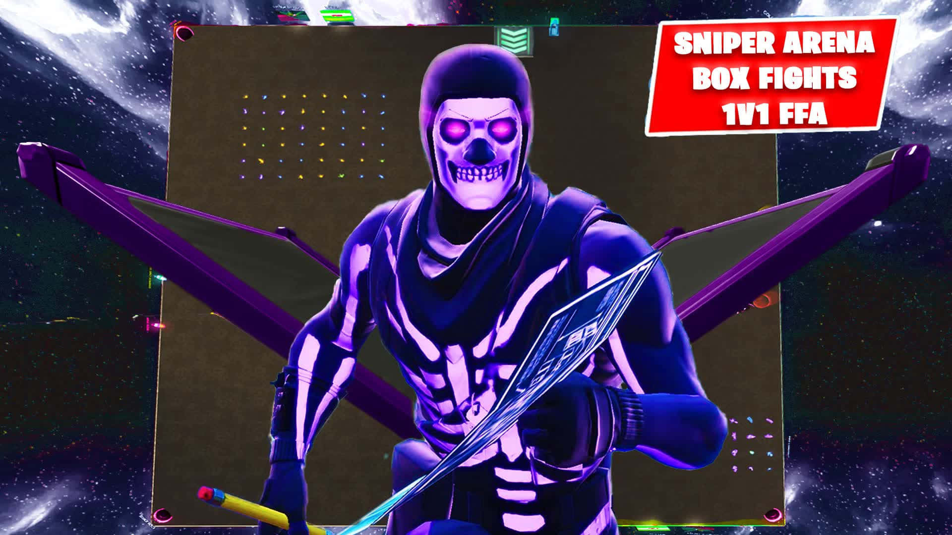 Purple Skull Trooper Is Taking Charge Of The Battlefield. Background