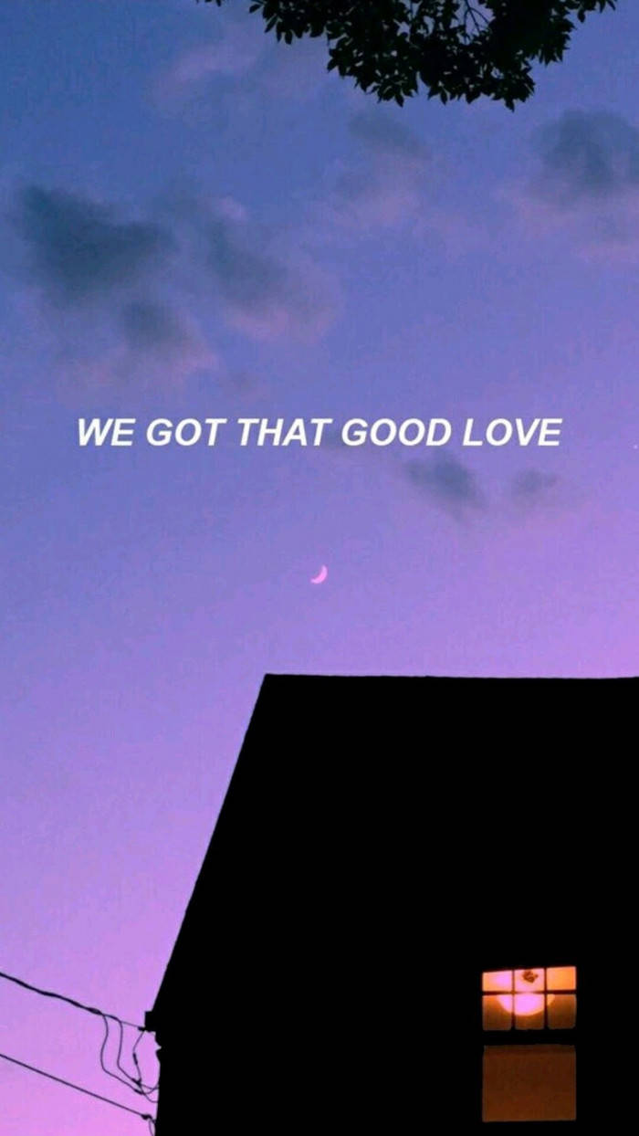 Purple Sky Aesthetic Tumblr Quotes Background