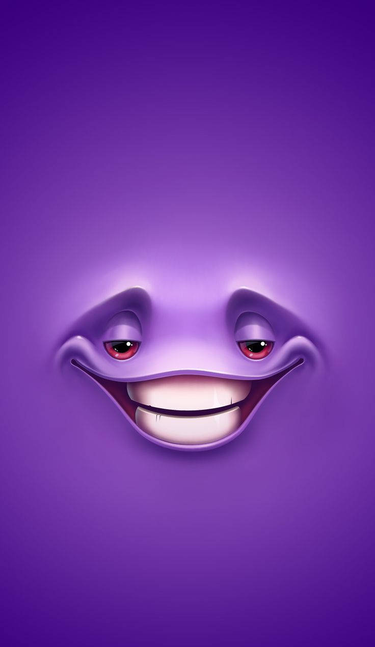 Purple Smiling Cell Phone Background Background