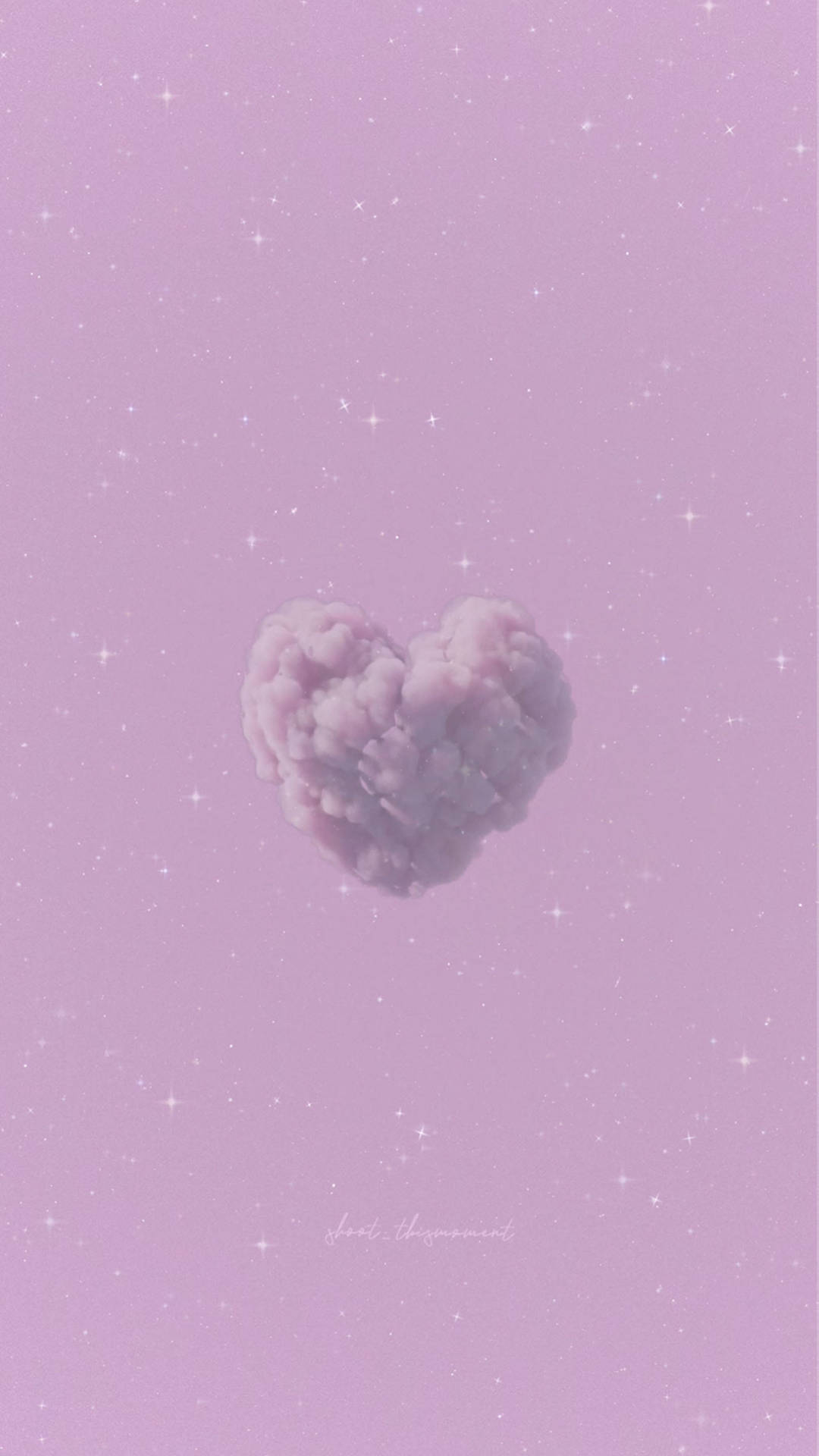 Purple Smoke Aesthetic Heart Background