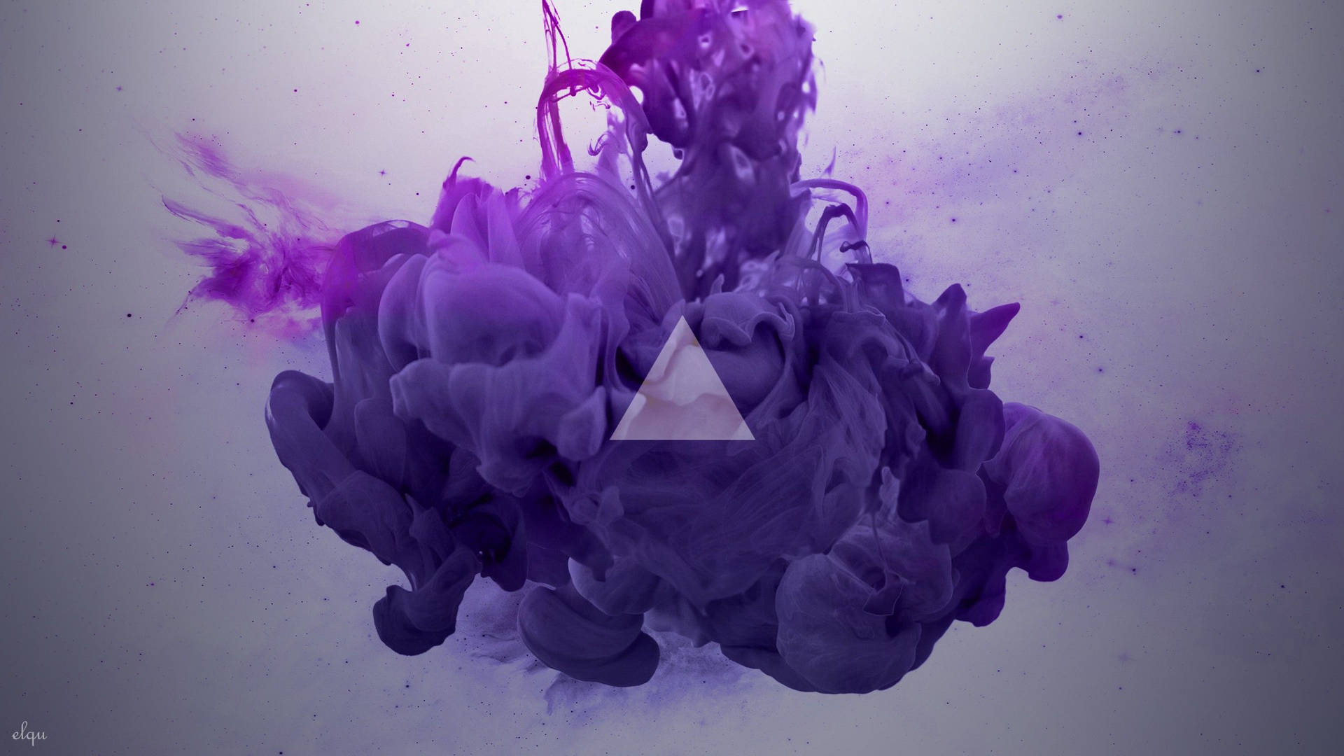 Purple Smoke Takes A Triangle Shape Background