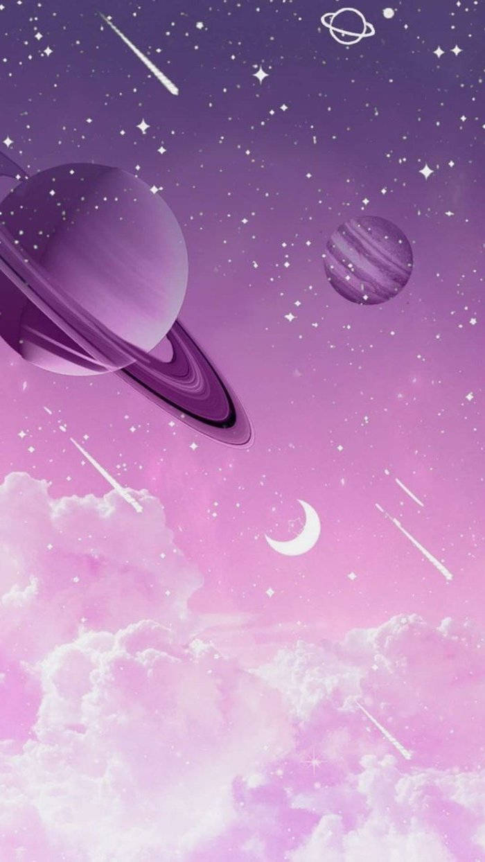 Purple Space Aesthetic Background