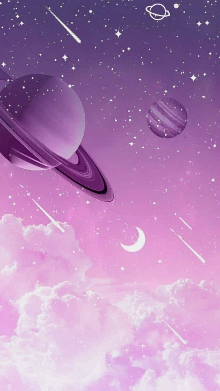 Purple Space Fantasy Artwork Background