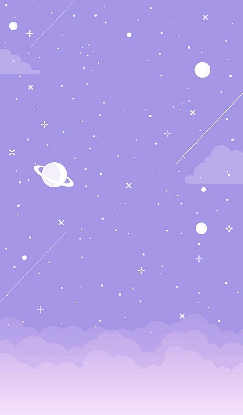 Purple Space Scene Illustration Background