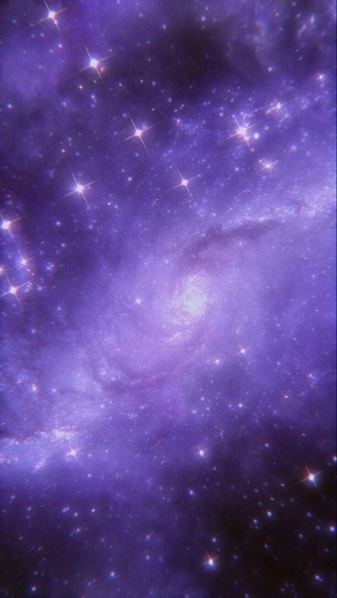 Purple Spiral Galaxy Stars Iphone Background