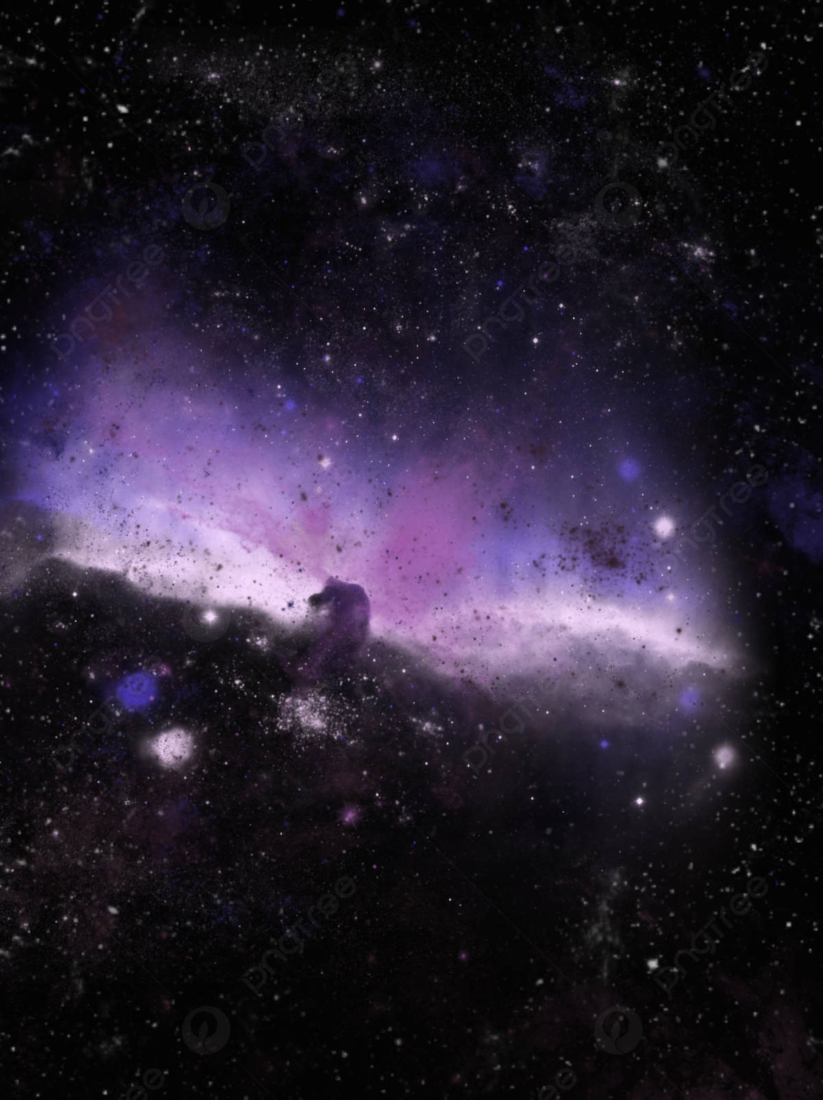 Purple Starry Night Sky Universal Background