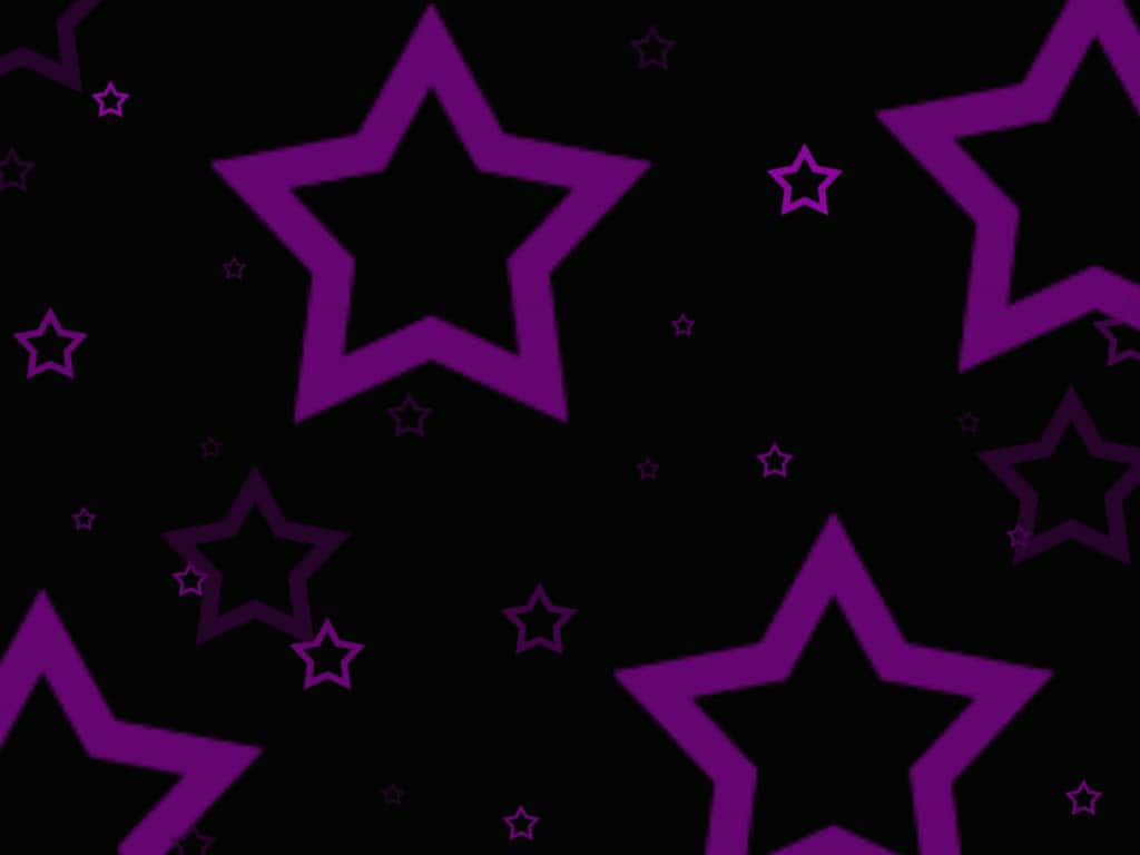 Purple Stars On A Black Background Background