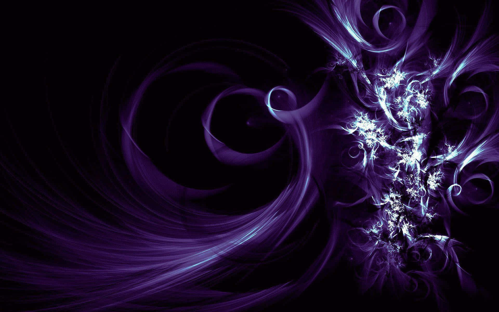 Purple Swirls On A Black Background Background