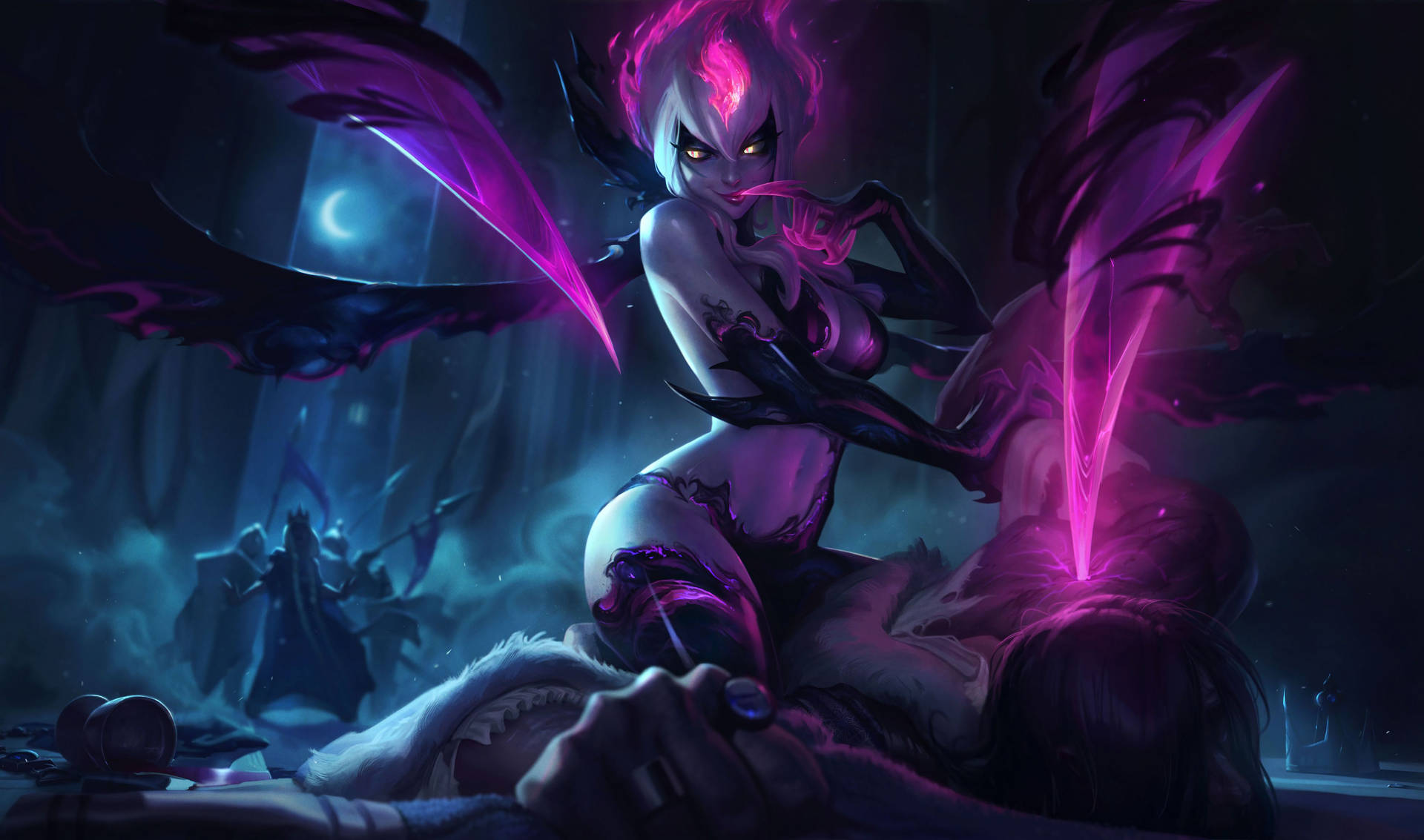 Purple Tailed Evelynn Lol Background