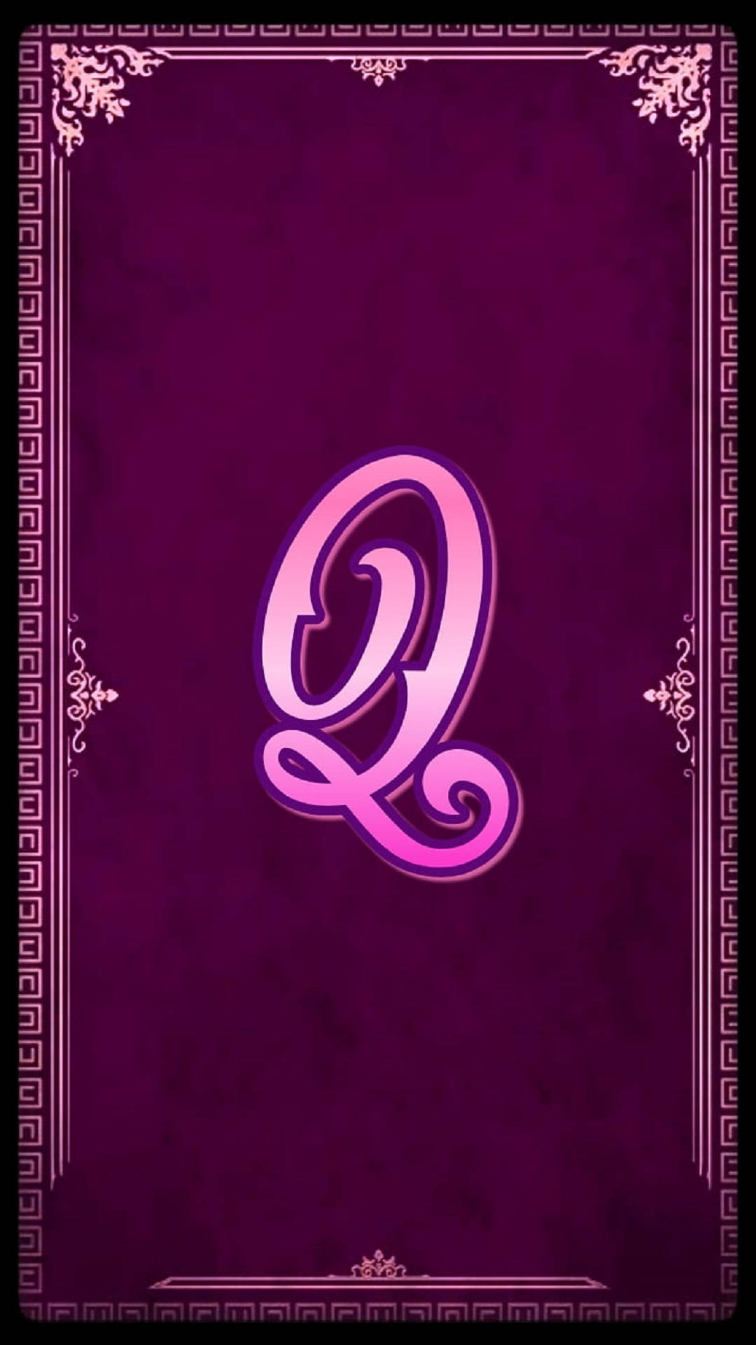 Purple Theme Letter Q Background