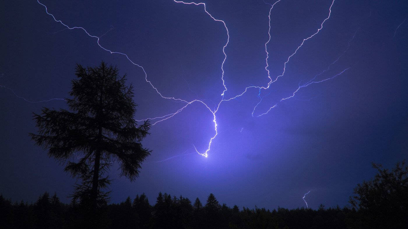 Purple Thunderstorm Background